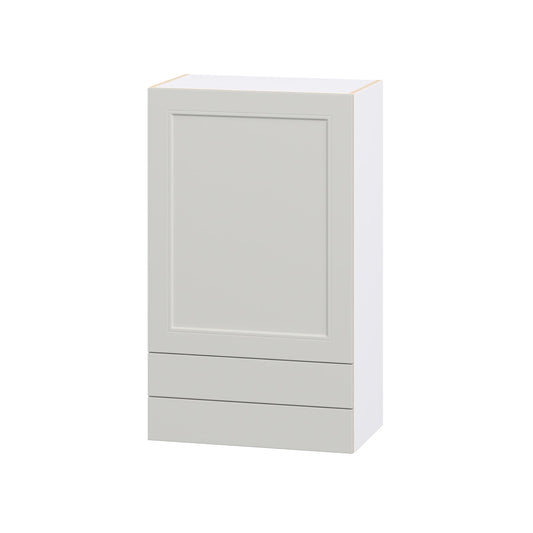 Hugo&Borg Belcourt 24-in W x 40-in H x 14.75-in D Painted Light Gray 2 -Drawers Wall Fully Assembled Cabinet Recessed Panel Shaker
