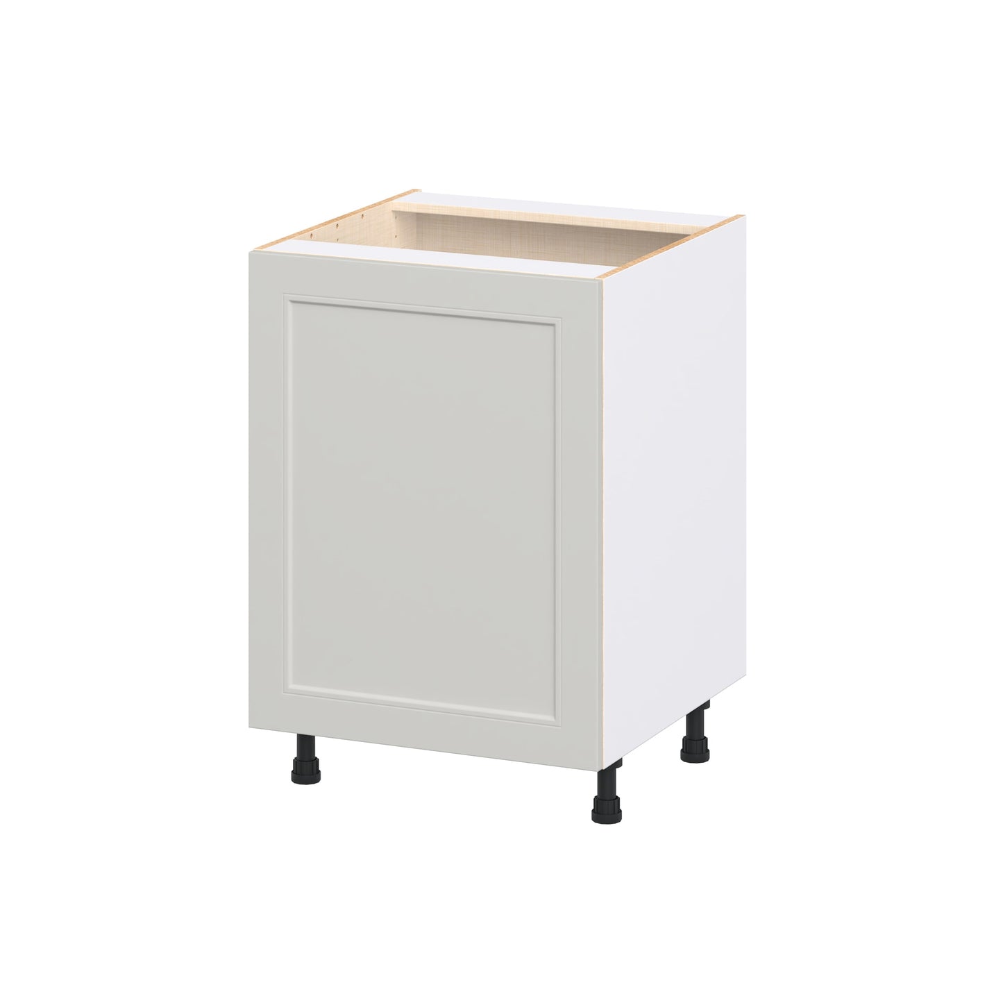 Hugo&Borg Belcourt 24-in W x 34.5-in H x 24.5-in D Painted Light Gray Sink Base Fully Assembled Cabinet Recessed Panel Shaker