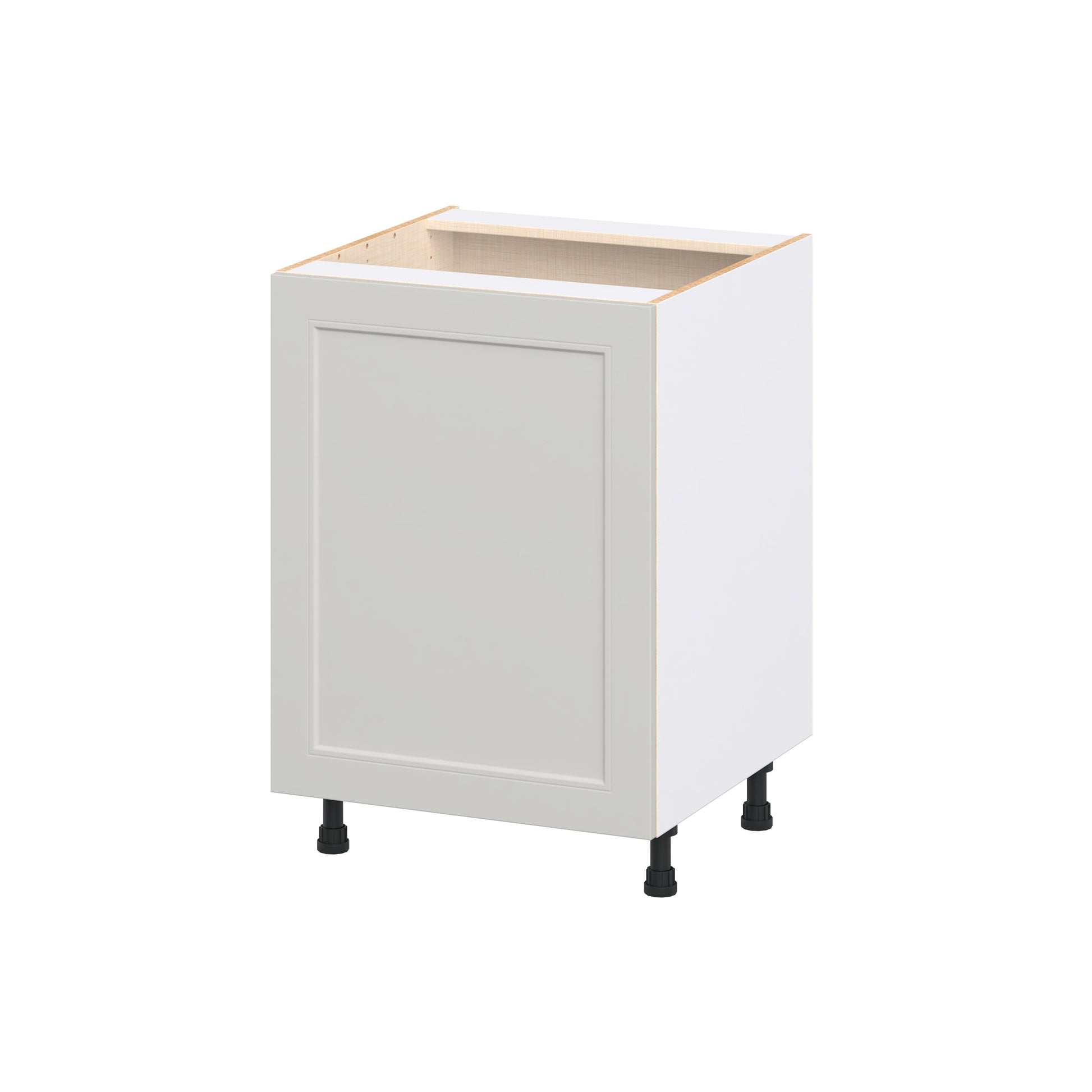 Hugo&Borg Belcourt 24-in W x 34.5-in H x 24.5-in D Painted Light Gray Sink Base Fully Assembled Cabinet Recessed Panel Shaker
