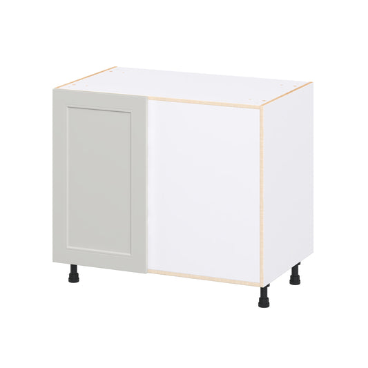 Hugo&Borg Belcourt 39-in W x 34.5-in H x 24-in D Painted Light Gray Blind Base Fully assembled Cabinet (Recessed Panel Shaker)