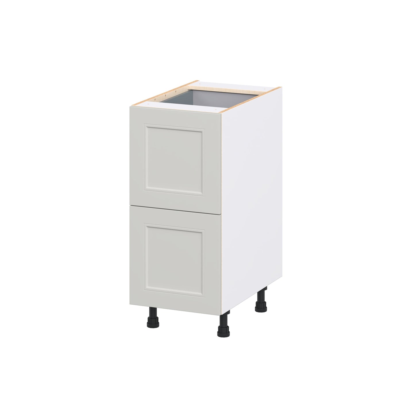 Hugo&Borg Belcourt 15-in W x 34.5-in H x 24.5-in D Painted Light Gray 3 -Drawers Drawer Base Fully Assembled Cabinet Recessed Panel Shaker