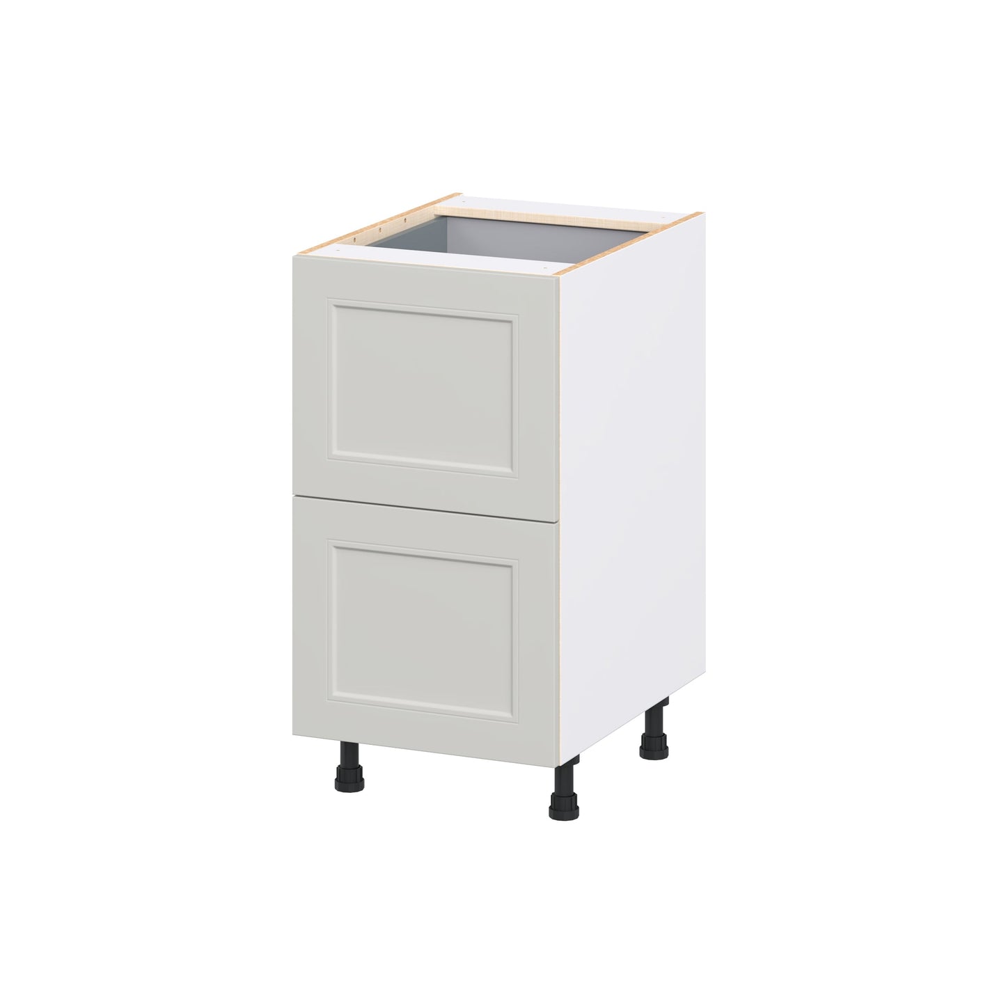 Hugo&Borg Belcourt 18-in W x 34.5-in H x 24.5-in D Painted Light Gray 3 -Drawers Drawer Base Fully Assembled Cabinet Recessed Panel Shaker
