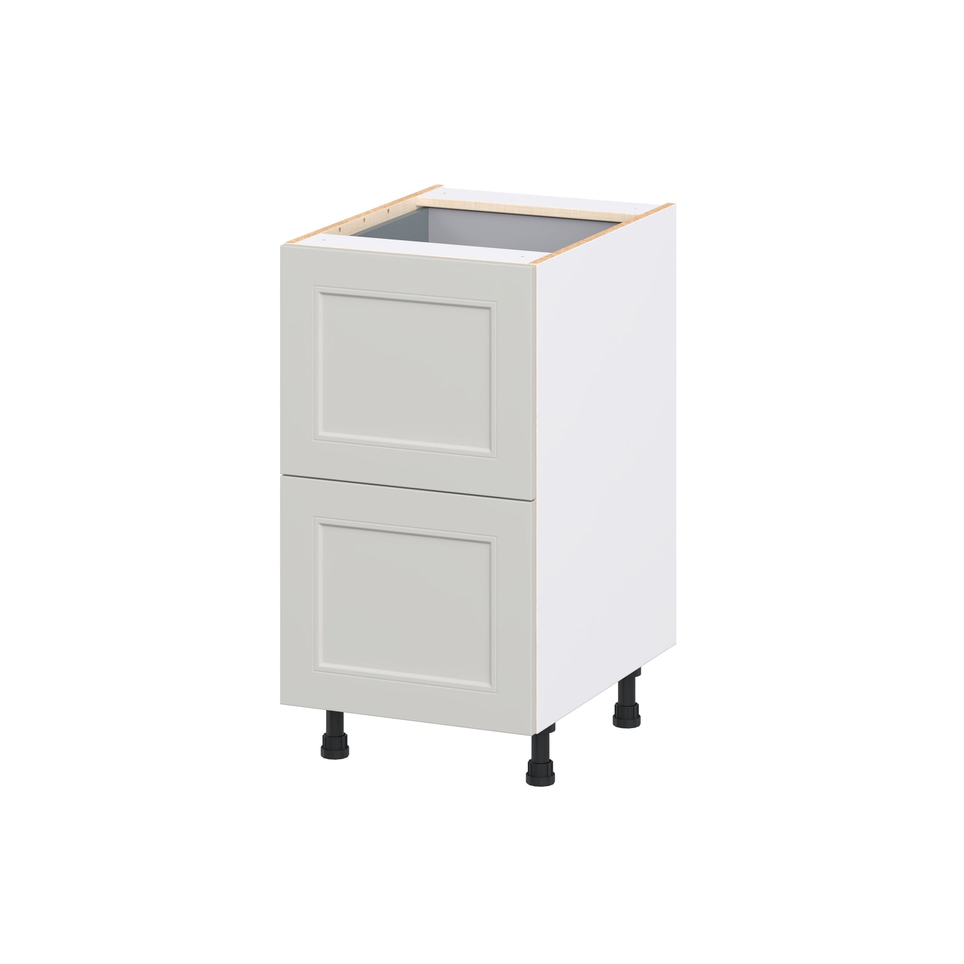 Hugo&Borg Belcourt 18-in W x 34.5-in H x 24.5-in D Painted Light Gray 3 -Drawers Drawer Base Fully Assembled Cabinet Recessed Panel Shaker