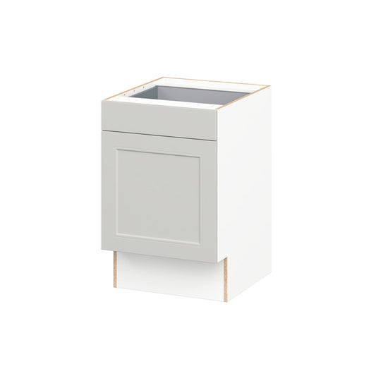 Hugo&Borg Belcourt 21-in W x 32.5-in H x 24.5-in D Painted Light Gray Base Fully Assembled Cabinet Recessed Panel Shaker