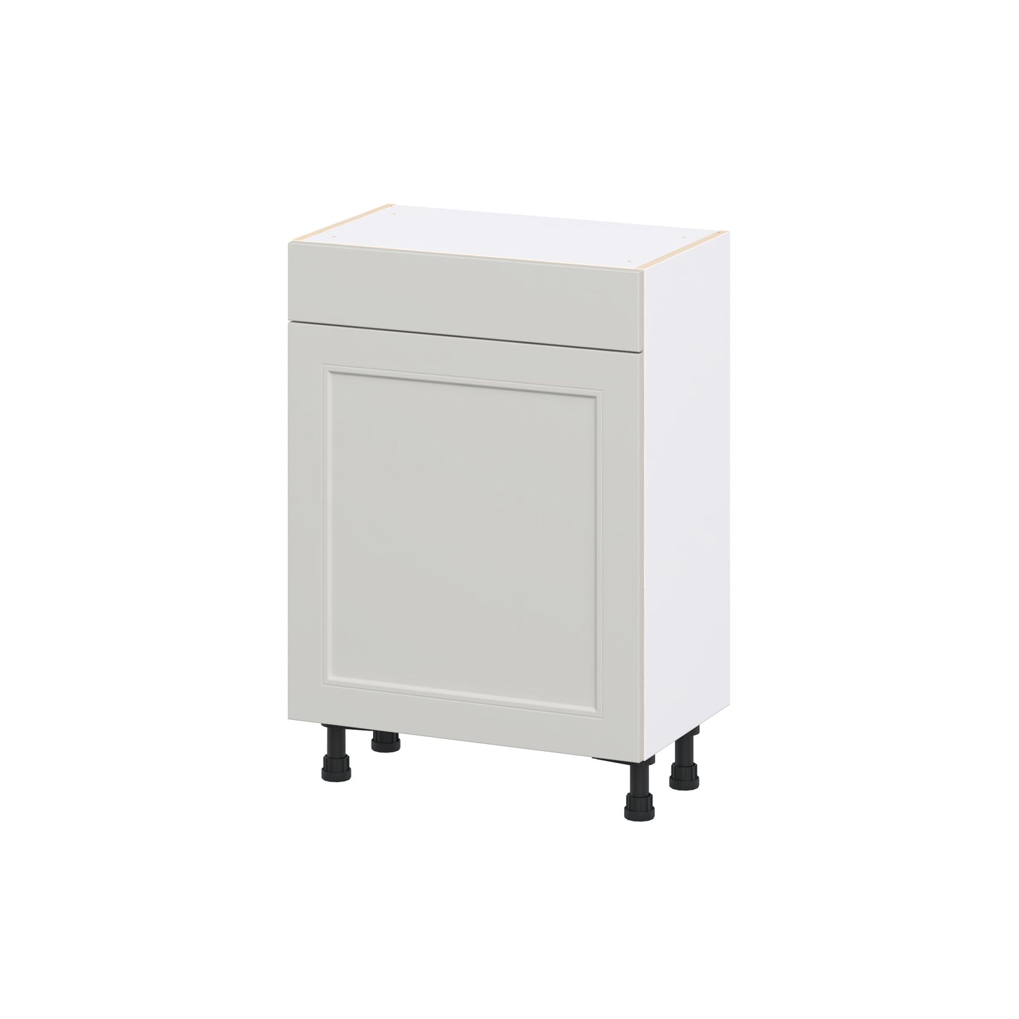 Hugo&Borg Belcourt 24-in W x 34.5-in H x 14.75-in D Painted Light Gray Base Fully Assembled Cabinet Recessed Panel Shaker