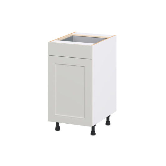 Hugo&Borg Belcourt 18-in W x 34.5-in H x 24.5-in D Painted Light Gray Base Fully Assembled Cabinet Recessed Panel Shaker