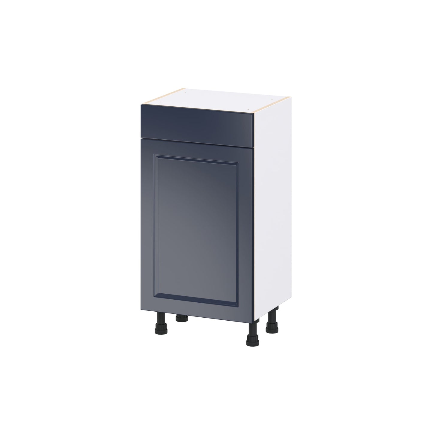 Hugo&Borg Lorette 18-in W x 34.5-in H x 14.75-in D Navy Blue Base Fully Assembled Cabinet Recessed Panel Shaker