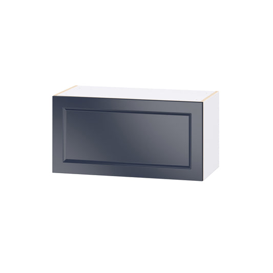 Hugo&Borg Lorette 30-in W x 15-in H x 14.75-in D Navy Blue Wall Fully Assembled Cabinet Recessed Panel Shaker
