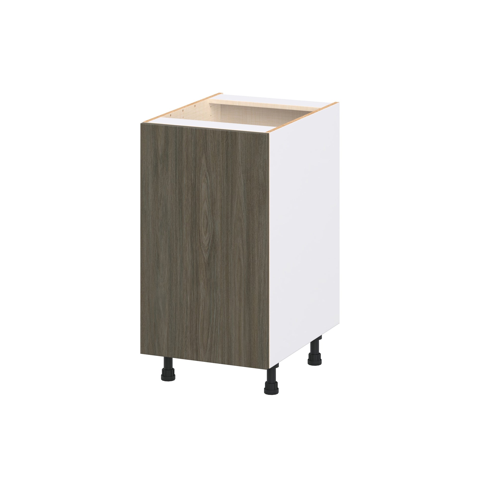 Hugo&Borg Savane 18-in W x 34.5-in H x 24.5-in D Burnt Walnut Base Fully Assembled Cabinet Flat Panel Slab