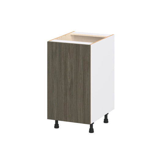 Hugo&Borg Savane 18-in W x 34.5-in H x 24.5-in D Burnt Walnut Base Fully Assembled Cabinet Flat Panel Slab