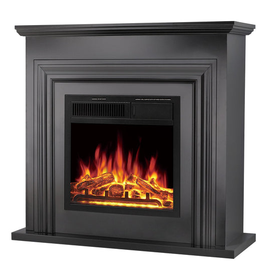 Antarctic Star 36.14-in W Black Free standing Infrared quartz Corner or flat wall Electric Fireplace with Remote Control Included