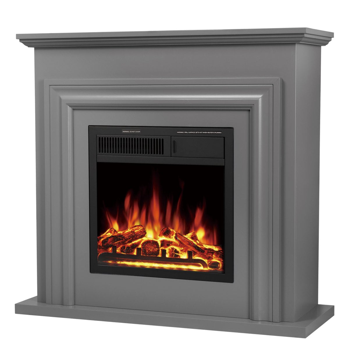 Antarctic Star 36.17-in W Grey Free standing Infrared quartz Corner or flat wall Electric Fireplace with Remote Control Included