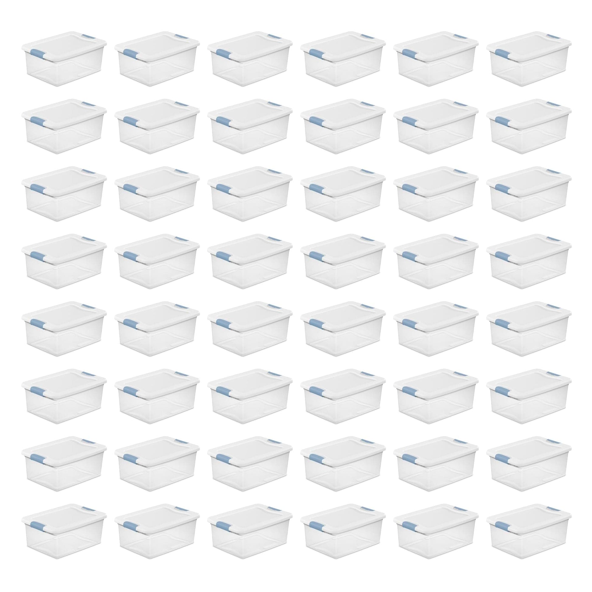 Sterilite  48-Pack Latching Storage Boxes - Heavy-Duty Under Bed Organizers with Clear Lids