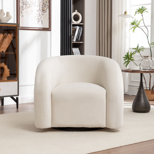 SEYNAR  Modern Glam Velvet 360 Degree Swivel Accent Armchair with Tufted Back