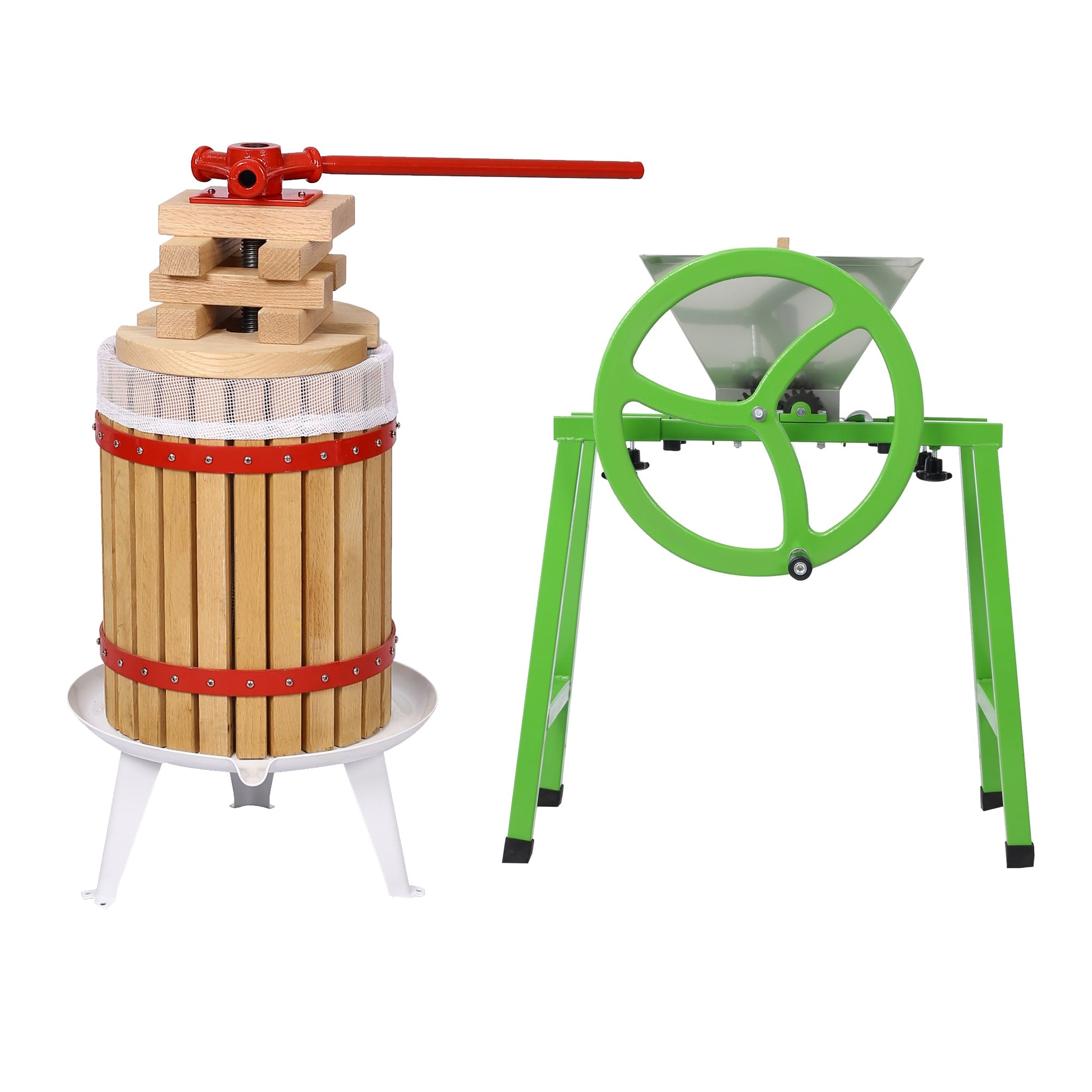 Tatayosi Fruit Wine Press and Crusher and Filter Bag 100 percent Nature Apple and Grape and Berries Crusher Manual Juice Maker for Kitchen