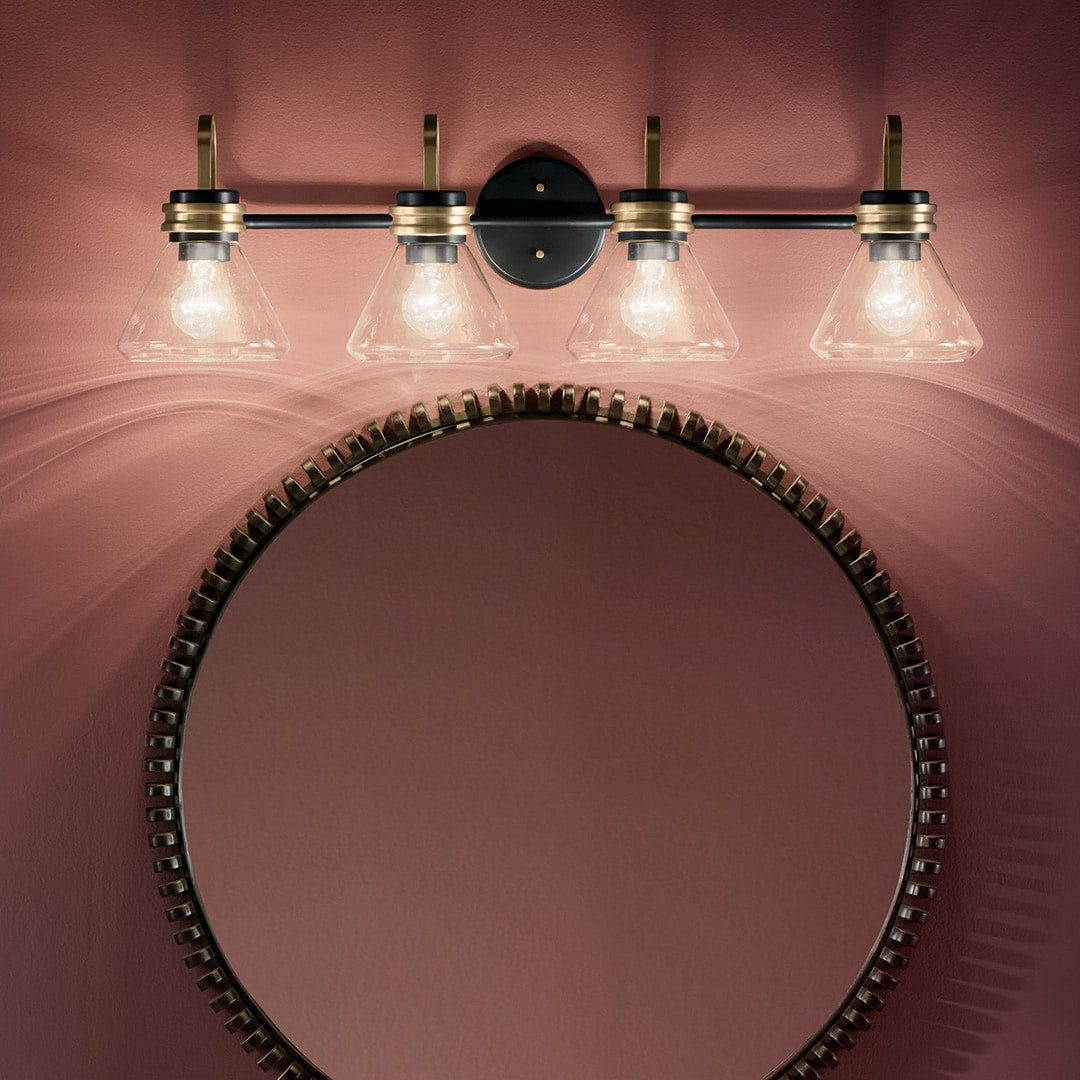 Kichler Farum 34-in 4 Light Black Modern/contemporary Bathroom Vanity light