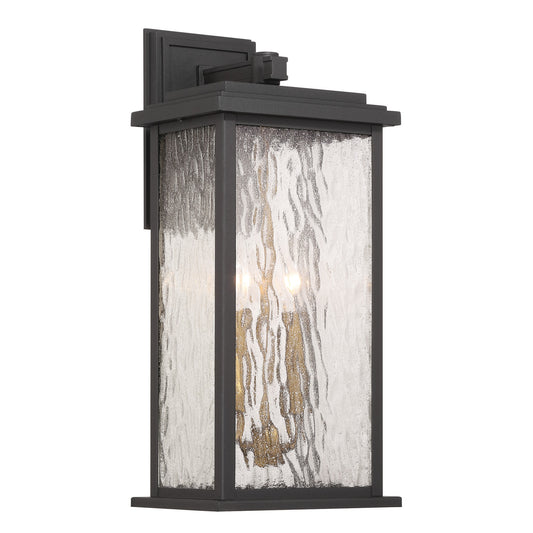 ARTCRAFT Estate 2 -Light 19-in H Black Hardwired Outdoor Wall Light