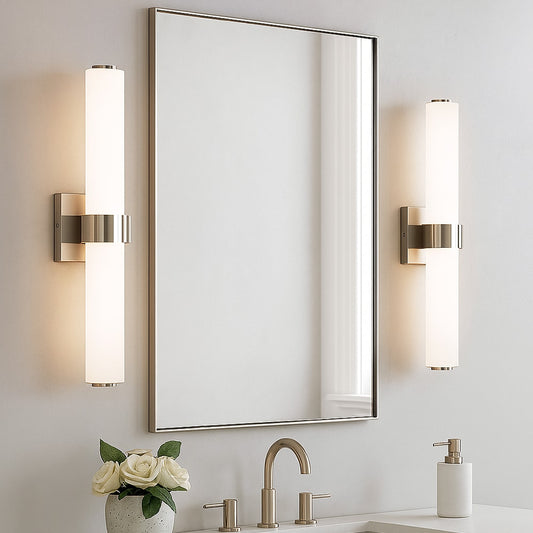 Hinkley Aiden 22.75-in 2 Light Polished Nickel Integrated LED Modern/contemporary Bathroom Vanity light bar