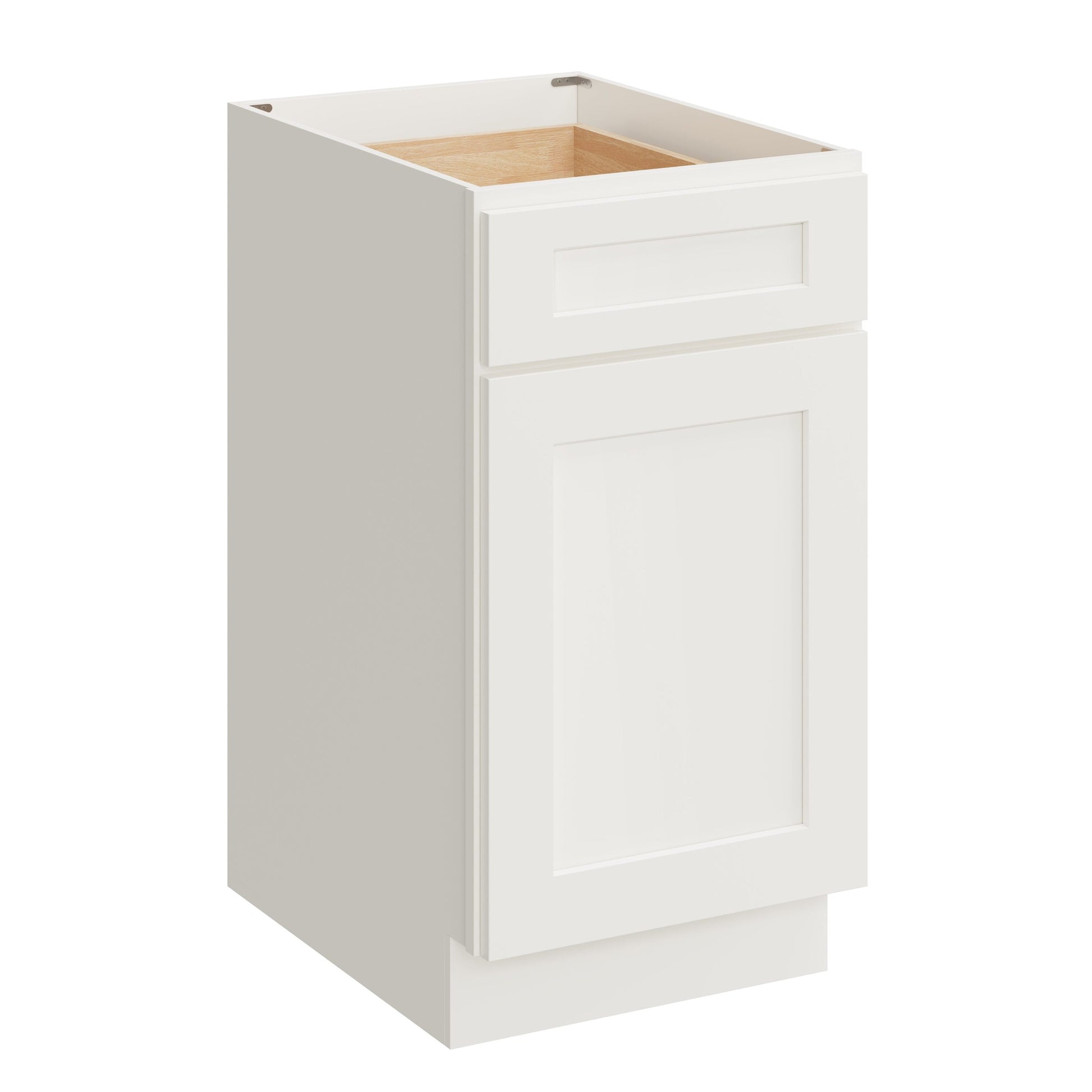 Boyel Living 18 Inch White Shaker Style Base Cabinet with Full Overlay Door