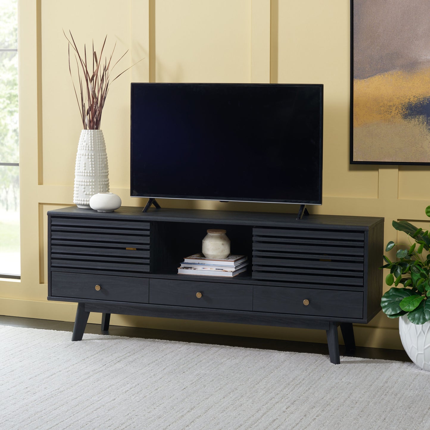 Safavieh Alatar Walnut Mid-century Particleboard Media Cabinet