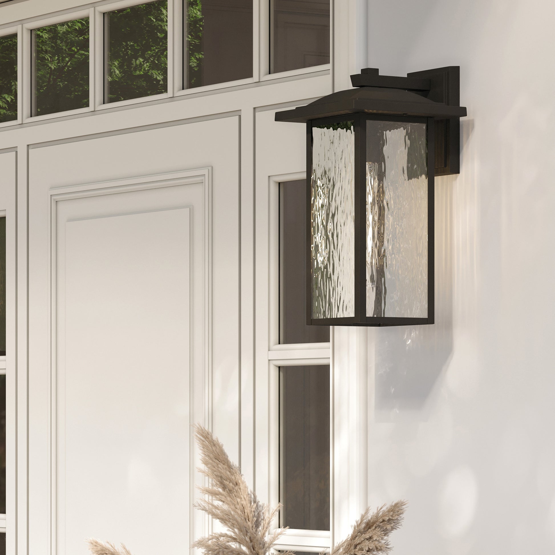Kichler Capanna 1 -Light 20-in H Bronze Hardwired Outdoor Wall Light