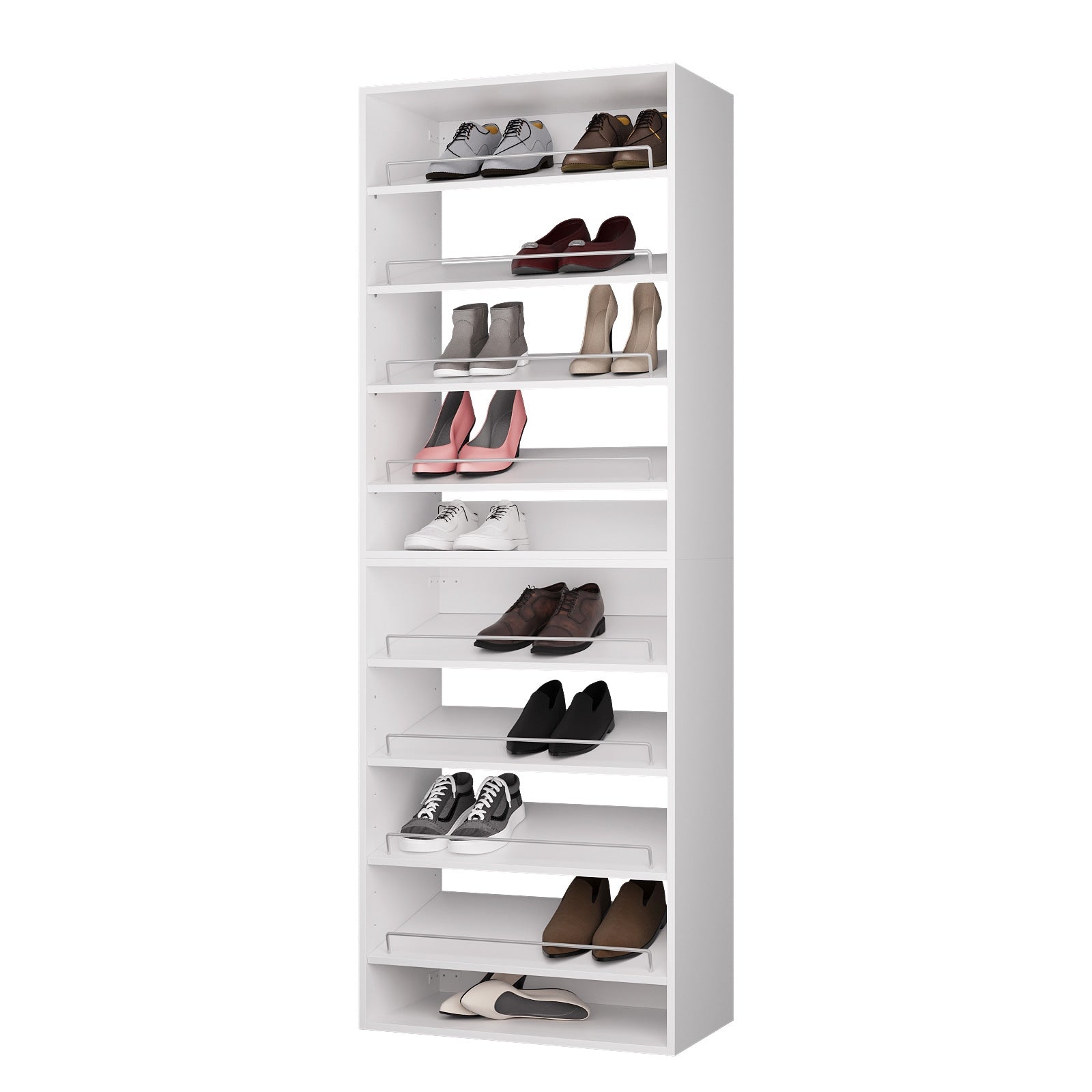 LOVMOR  31.5 in White Modular Closet System Unit-Customizable Wall Mounted Walk-In Closets for Bedroom or Walk-in Closet