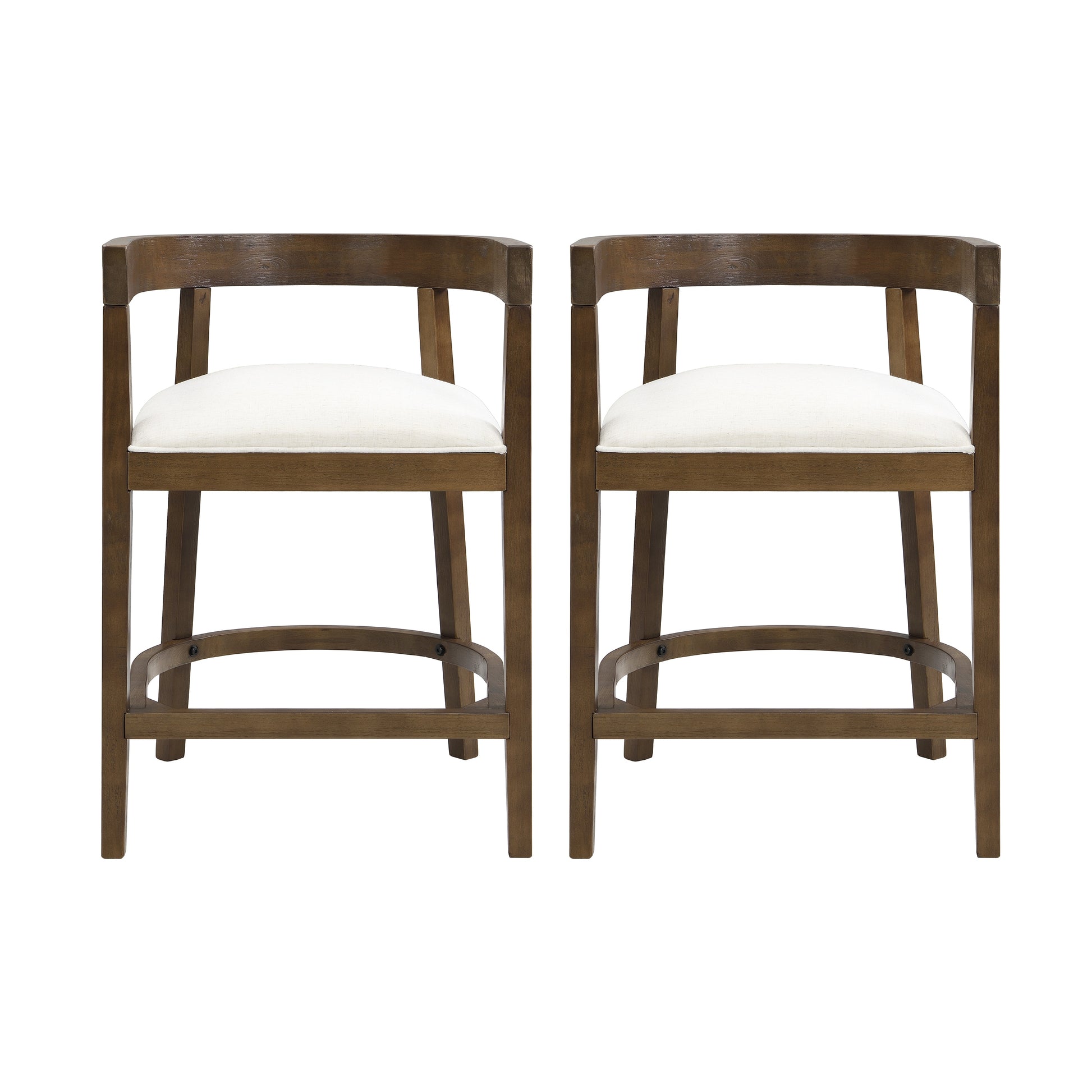 Christopher Knight Home Rubberwood Counter Stools (Set of 2)-Beige