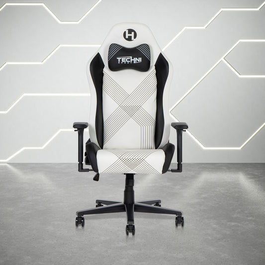 LOVMOR TecComfort Edge White Gaming Chair