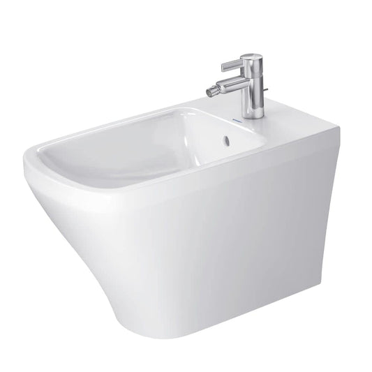 Duravit DuraStyle Floor Mounted Elongated Bidet Freestanding Bidet with Concealed Trapway and Overflow Included