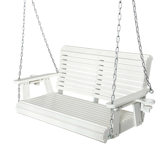 Fortune Candy 4ft 2 -person White Outdoor Swing