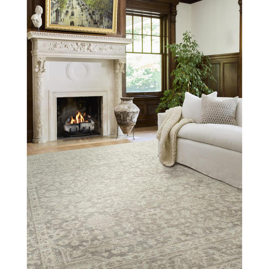 Livabliss Nabela Noor Home Maan 8 x 10 (ft) Flatweave Cotton/Jute/Polyester Gray Rectangular Indoor Medallion Global Spot Clean Only Pet Friendly Area rug