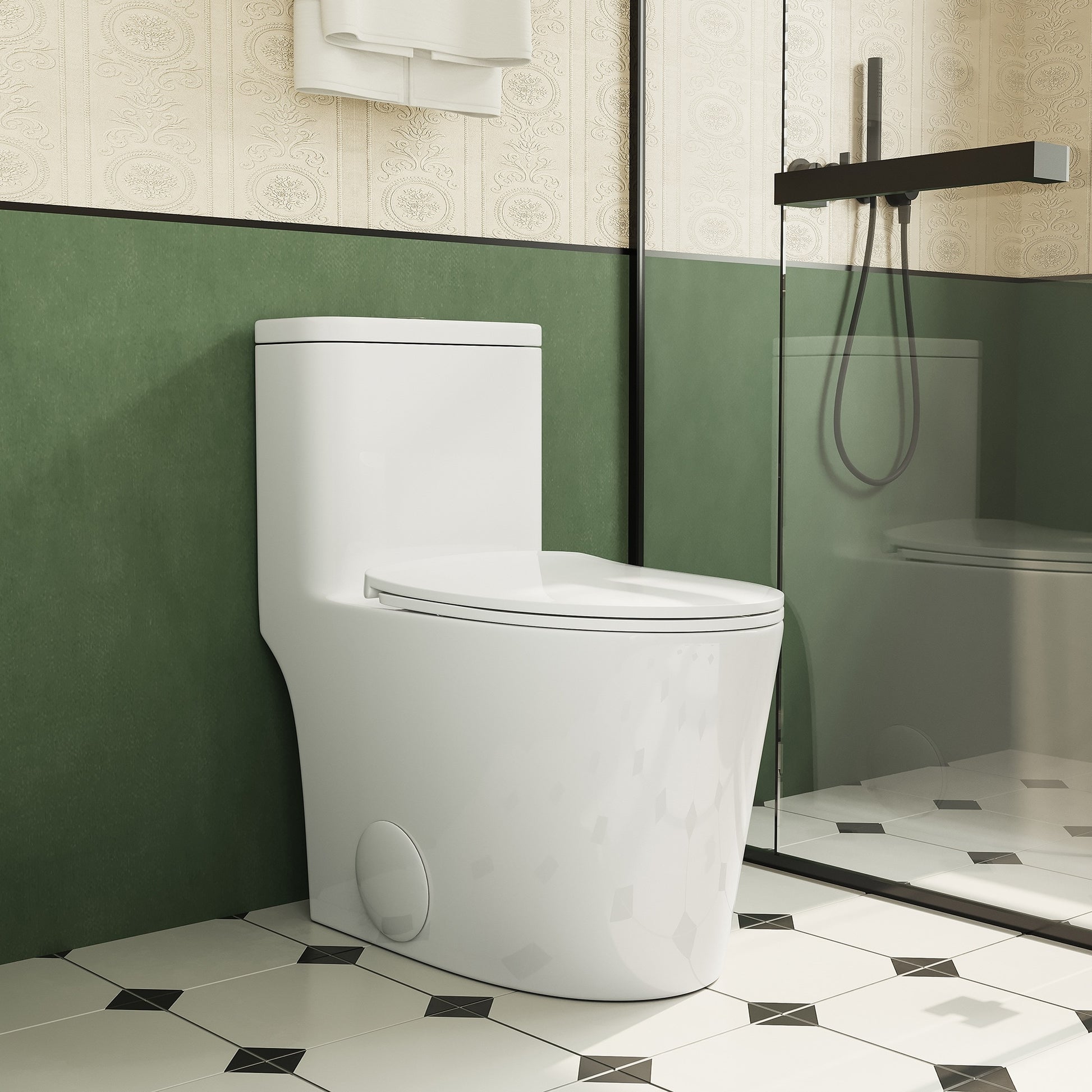 Dexmalle  Elongated Comfort Height Floor Mounted One-Piece Toilet