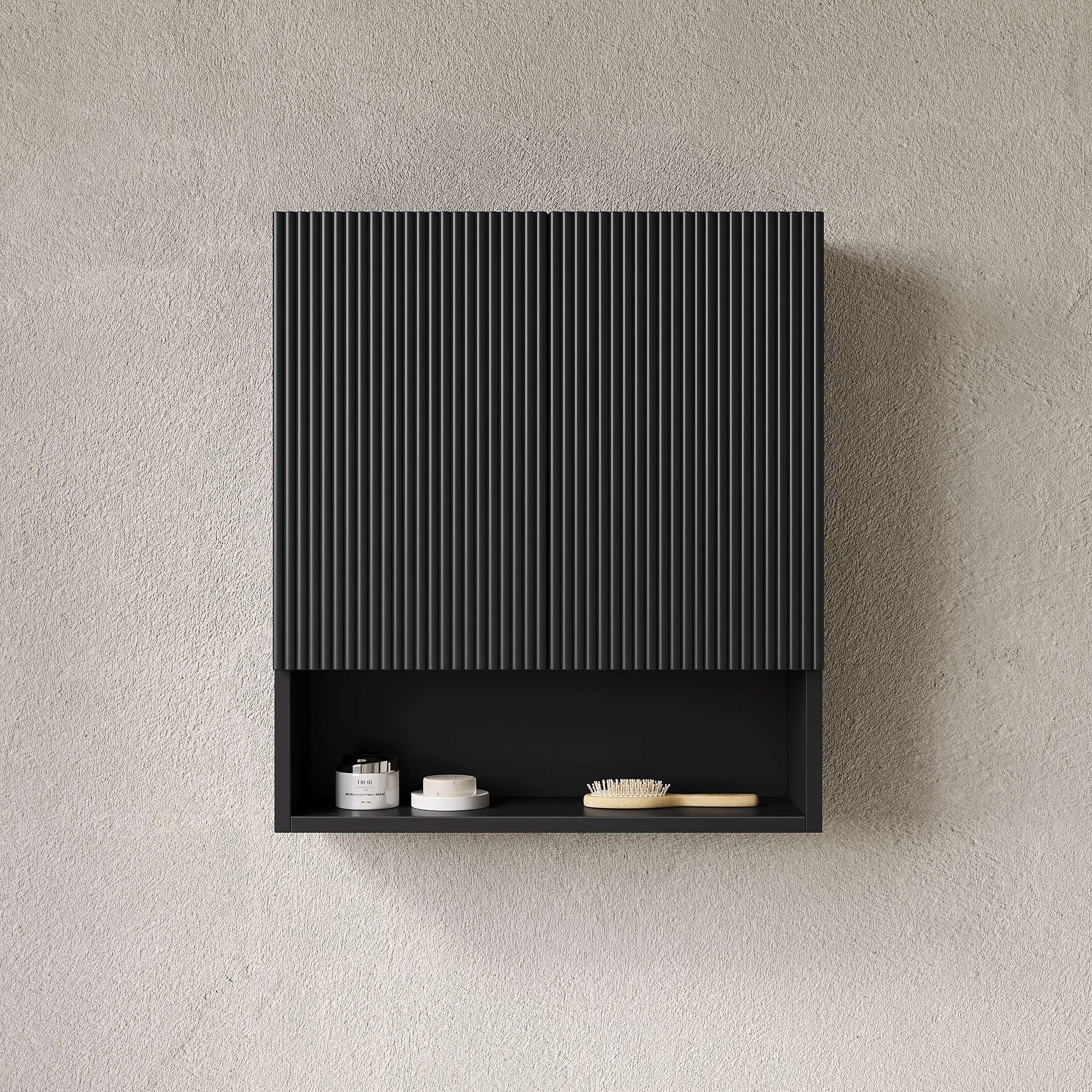 Dexmalle  Wall-Mounted Striped Bathroom Cabinet