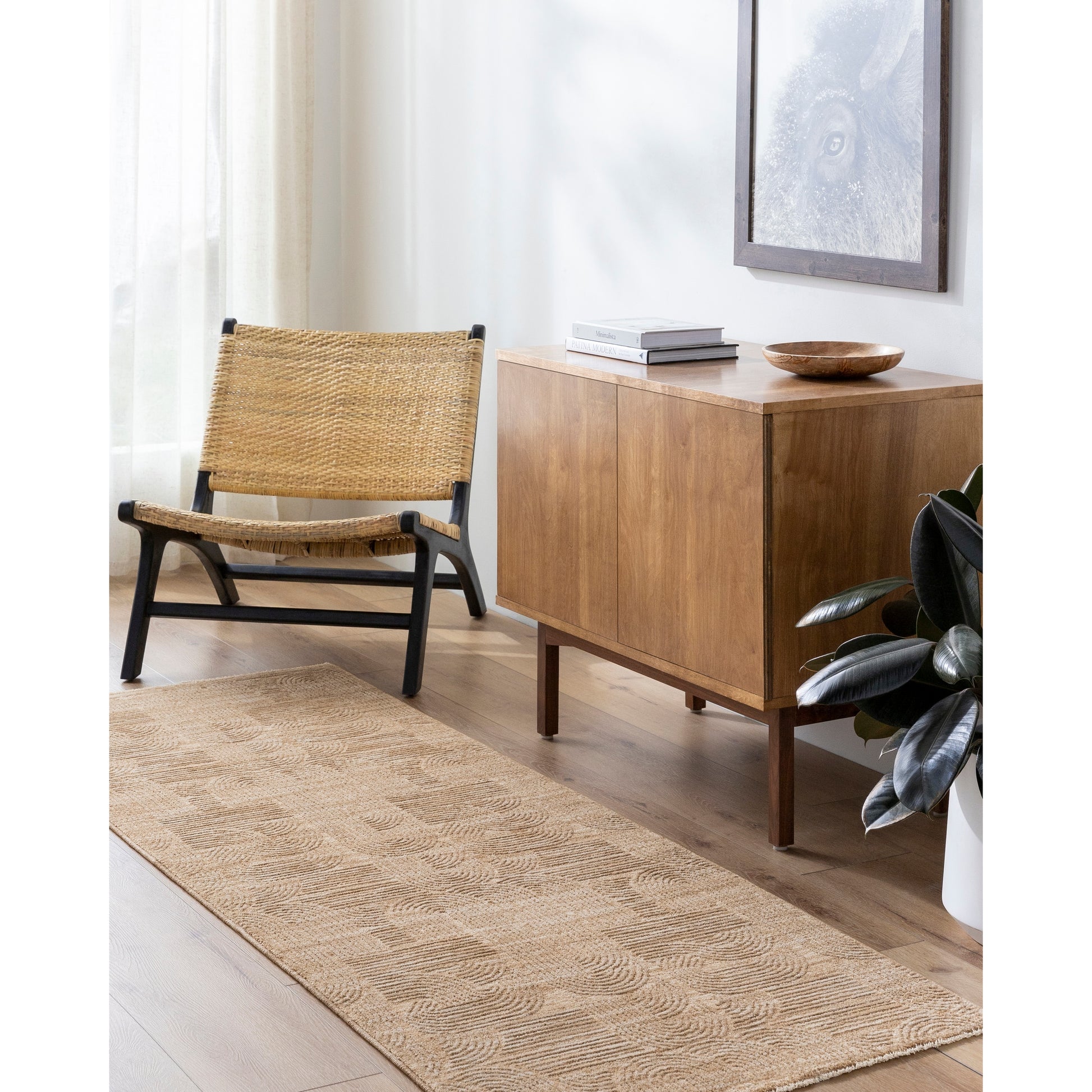 Livabliss Masterpiece 3 x 8 (ft) Flatweave Polyester Beige Rectangular Indoor Stripe Global Spot Clean Only Pet Friendly Runner rug