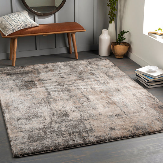 Livabliss Montana 7 x 9 (ft) Flatweave Polyester/Polypropylene Gray/Brown Rectangular Indoor Ombre Spot Clean Only Pet Friendly Area rug