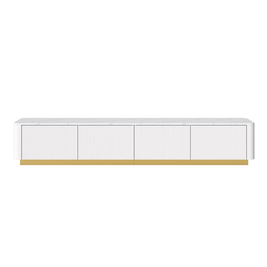 Bybafun Modern/Contemporary White 78.7-in W Floating TV stand ( Accommodates TVs up to 85-in )