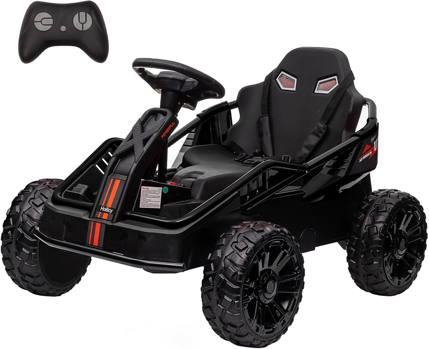 Qeetex 24V Ride-on Toys for Big Kids Electric Four Wheeler Electric Car for Kids 37-95 Months with Parent Remote Bluetooth Music Horn 4 Shock Absorbers Dual 12v Batteries ASTM/CPSIA Certified