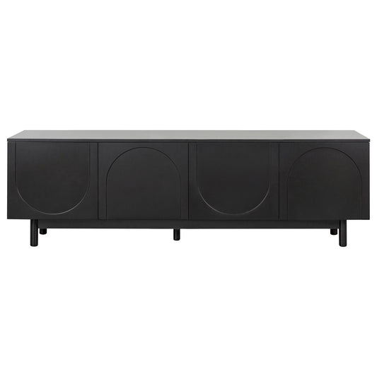 Bybafun Modern/Contemporary Black 70.8-in W Floating TV stand ( Accommodates TVs up to 78-in )