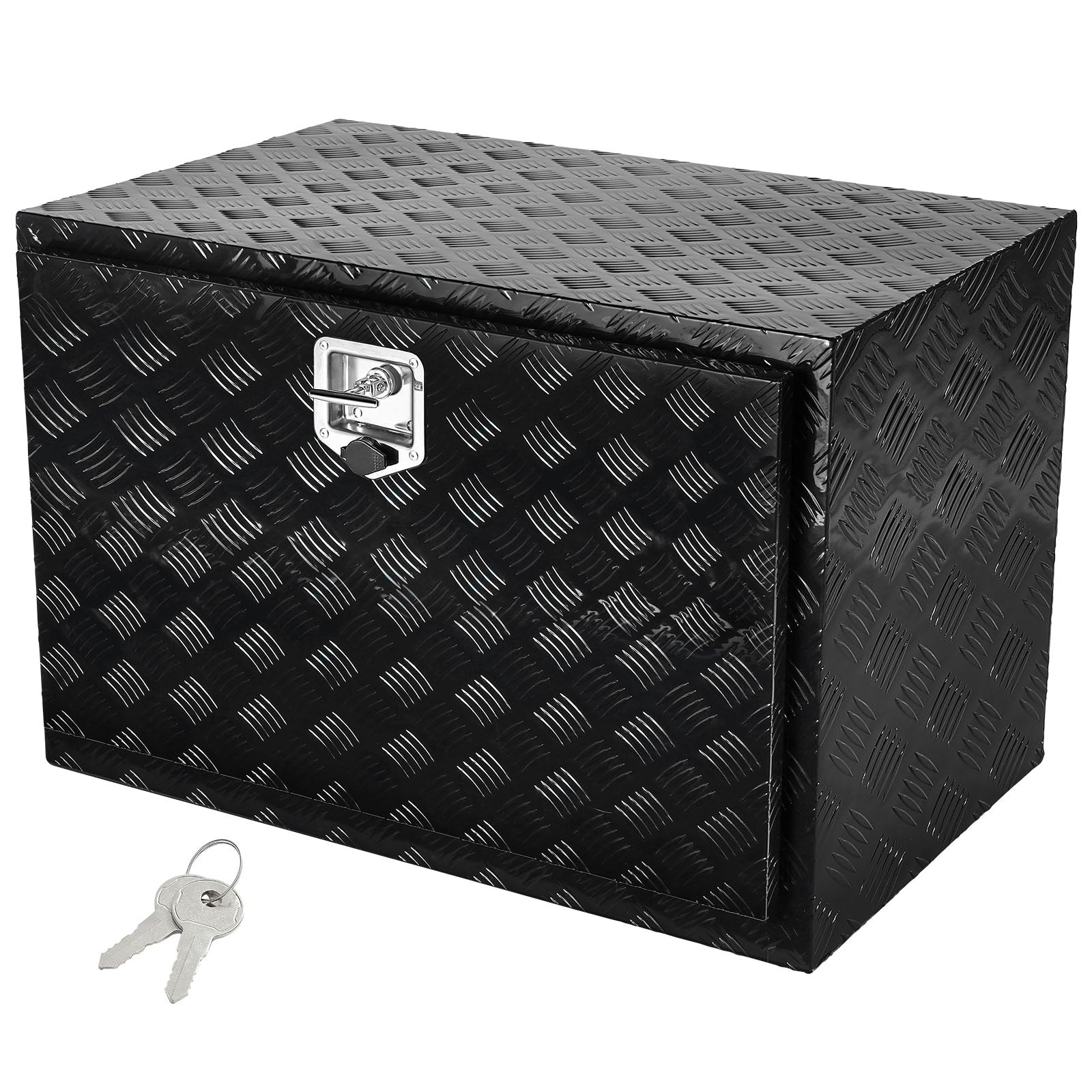 VEVOR Underbody Truck Box  48in x 24in x 24in Pickup Storage Box  Heavy Duty Aluminum Diamond Plate Tool Box with Lock and Keys  Waterproof Trailer Storage Box with T-Handle Latch for Truck  Van  Trailer