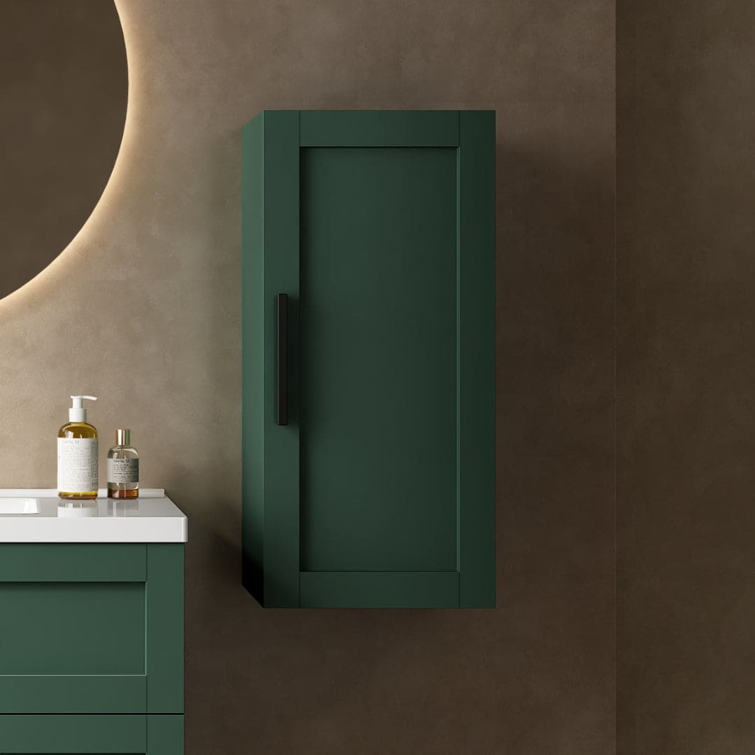 Boyel Living 14 Wall Mounted Floating Bathroom Vanity Side Cabinet Door Shelf Suitable for JODI Green