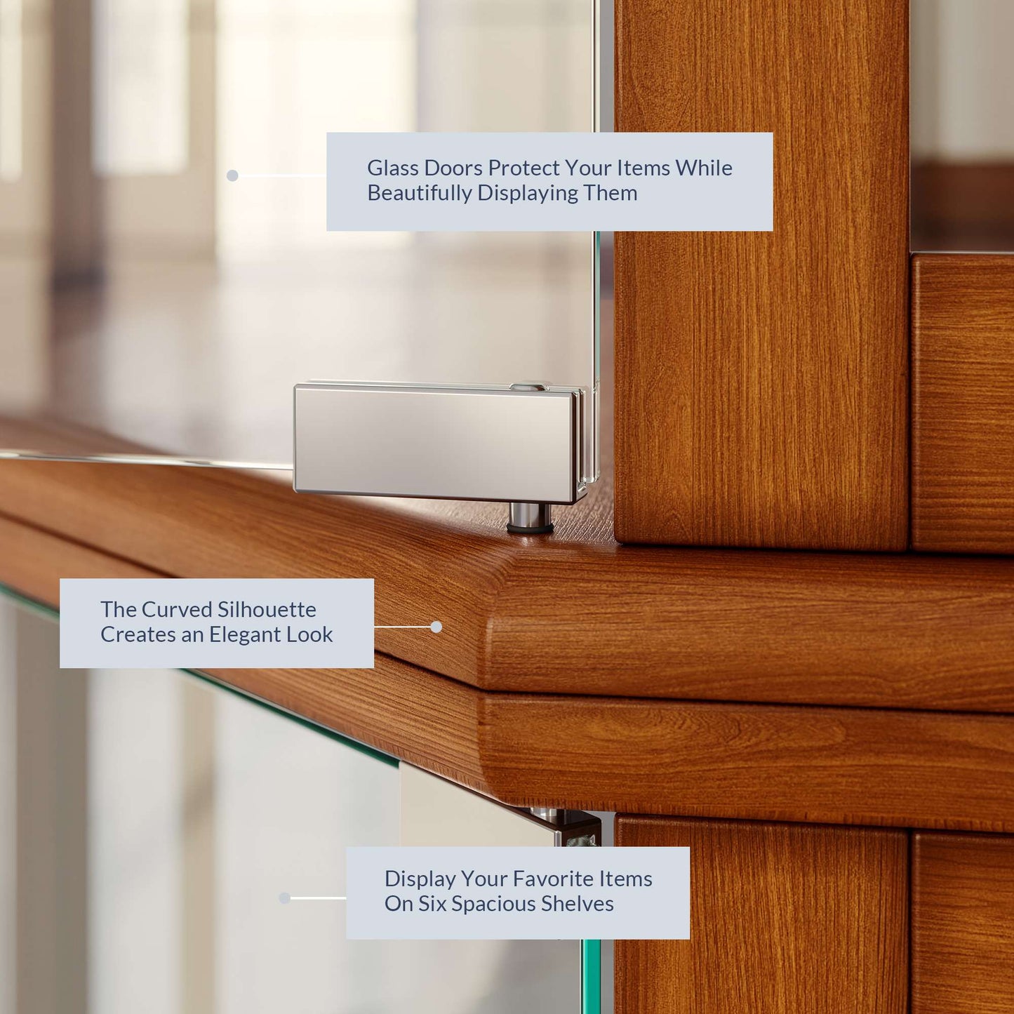 Belleze  Oak Corner Accent cabinet