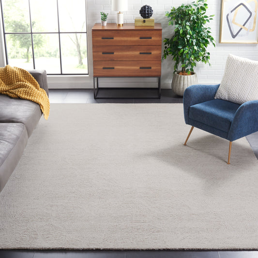 Safavieh Metro 8 x 10 (ft) Tufted Wool Natural/Ivory Rectangular Indoor Solid Spot Clean Only Area rug