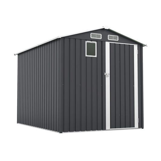 Mondawe 6-ft x 8-ft Galvanized steel Metal Storage Shed