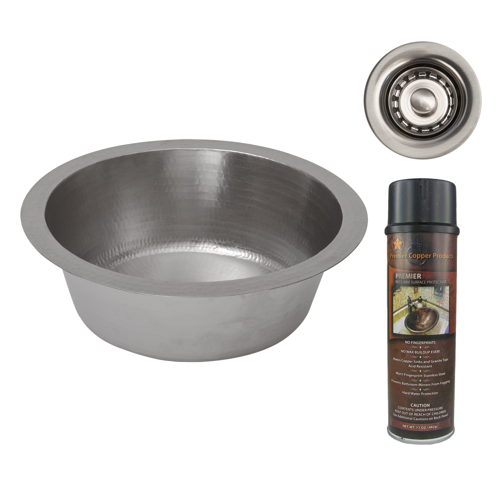 PREMIER COPPER PRODUCTS 14-in L x 14-in W Copper Dual-mount Residential Bar Sink