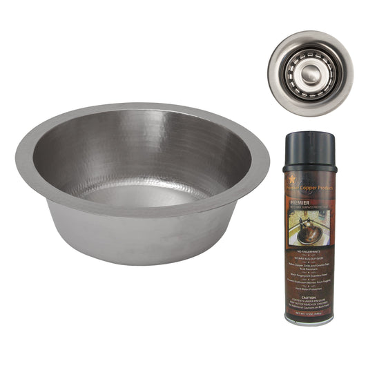 PREMIER COPPER PRODUCTS 14-in L x 14-in W Copper Dual-mount Residential Bar Sink