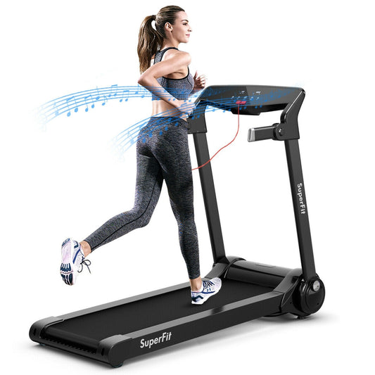 Costway SuperFit 3HP Folding Electric Treadmill Running Machine w/  Speaker