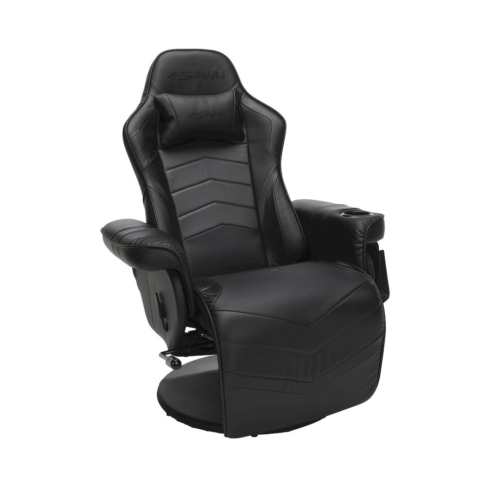 RESPAWN Reclining Gaming Chair with Footrest Gaming Chair Recliner Black