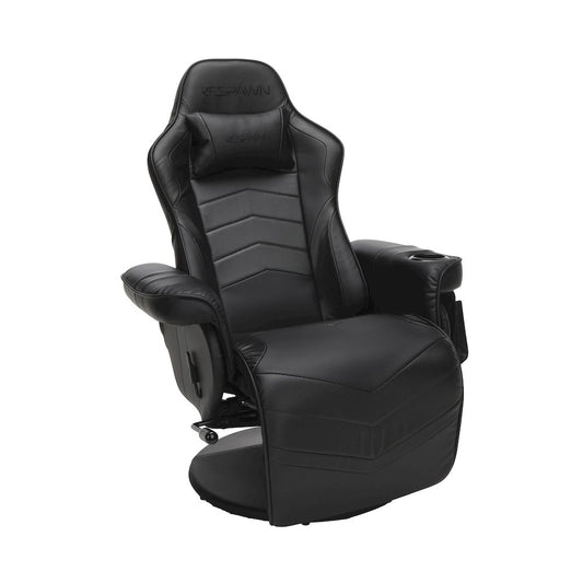 RESPAWN Reclining Gaming Chair with Footrest Gaming Chair Recliner Black