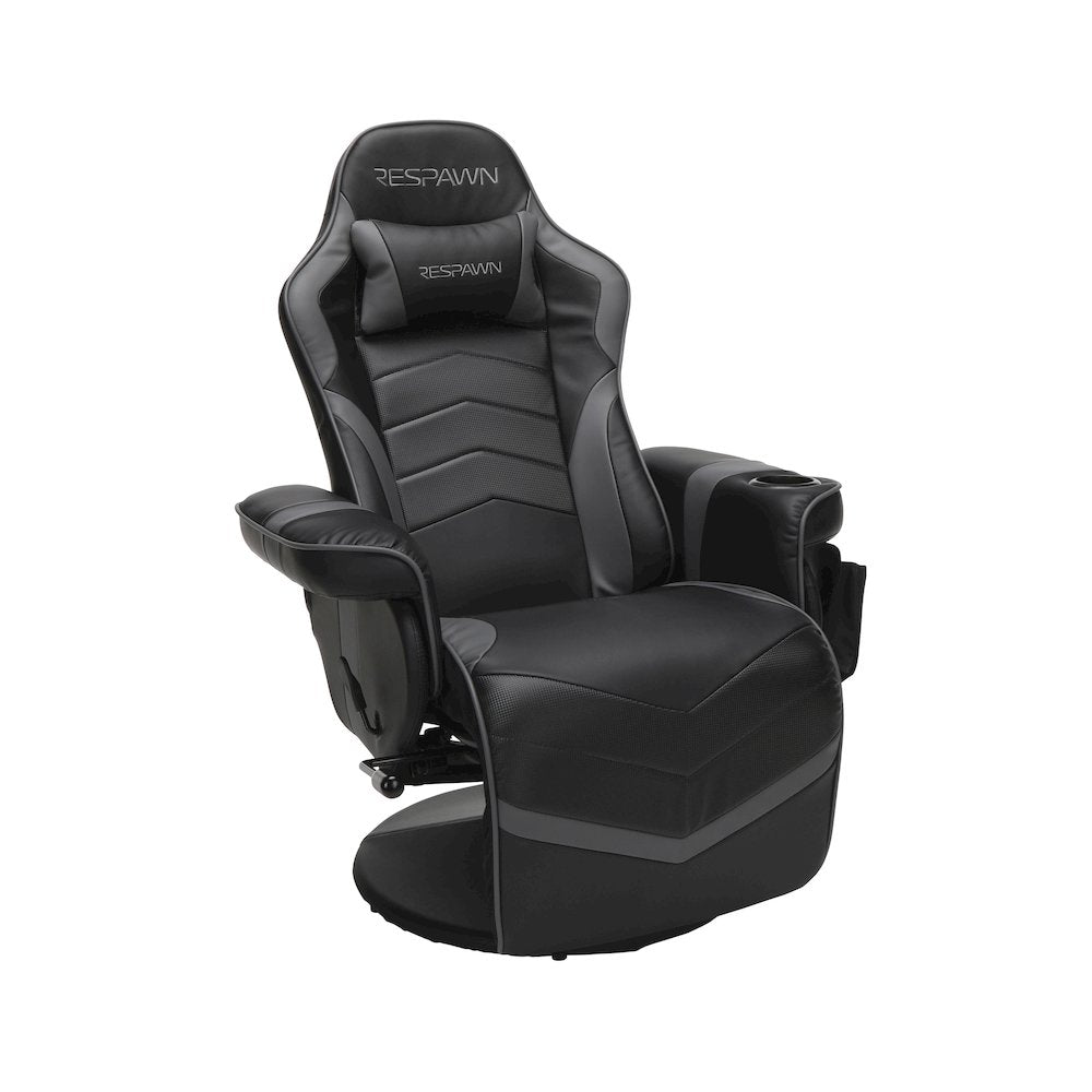 RESPAWN Reclining Gaming Chair with Footrest Gaming Chair Recliner Grey
