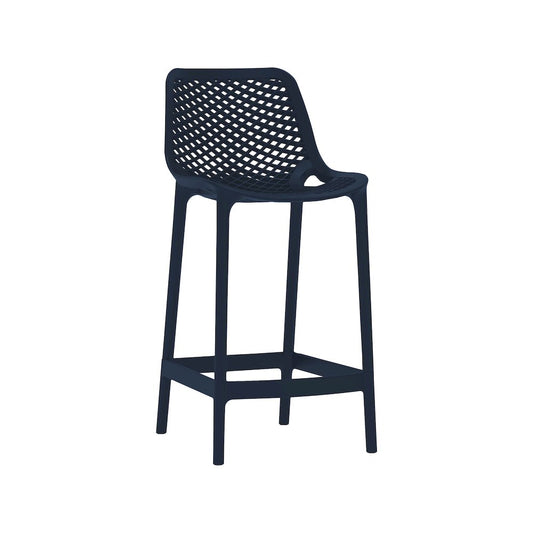 Meridian Mykonos Navy Outdoor Patio Stool Set of 4